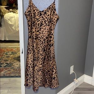 Silk leopard dress